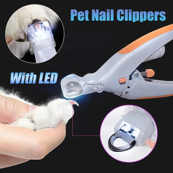 Professional Pet Nail Clipper With LED Light