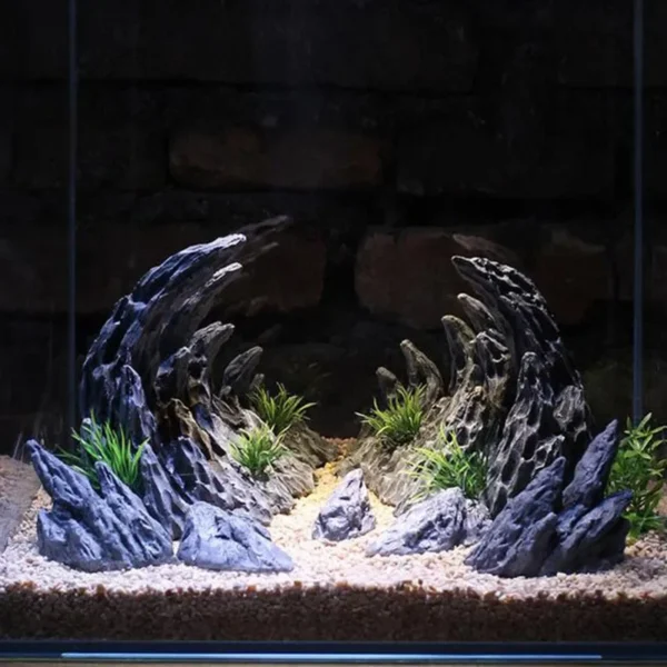 Resin Aquarium Canyon Rock Decoration Ornament Set