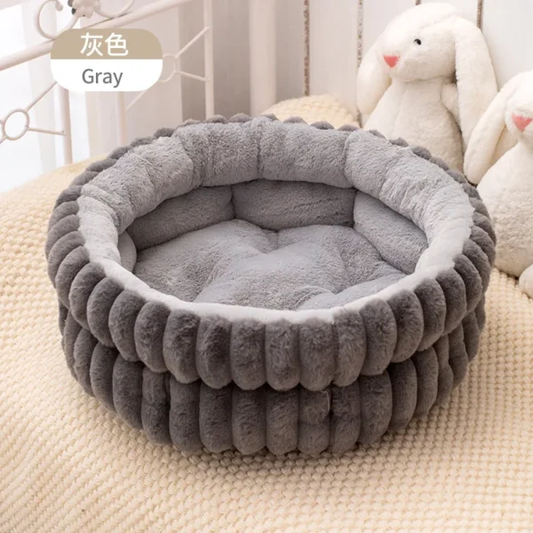Plush warm Round Cat Bed