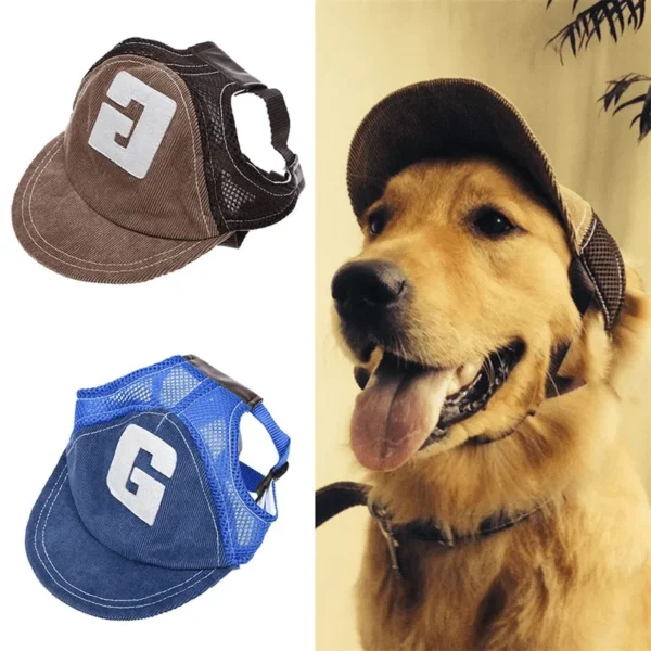 Adjustable Dog Baseball Cap With Ear Holes